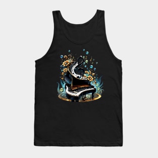 Wonderful curved fantasy piano Tank Top